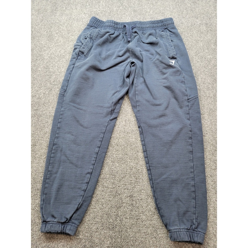 Gymshark Mens Blue Gray Cotton Joggers Sweatpants A2A2X Size Medium